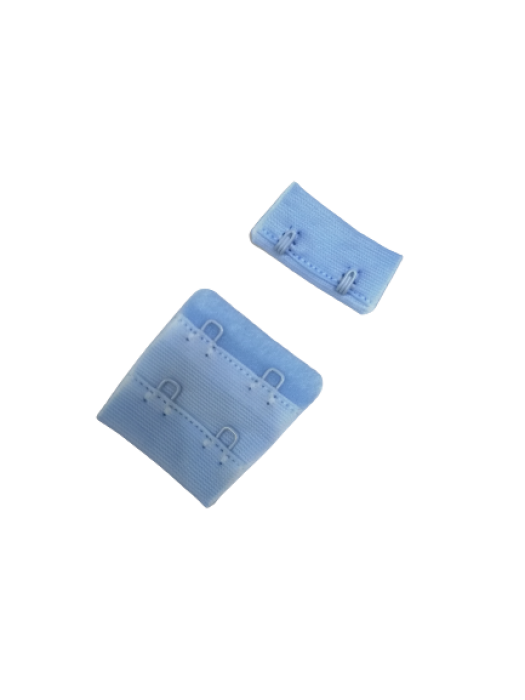 Бельевые застежки на ткани 2х2 34мм цв.голубой(в упак.100шт)