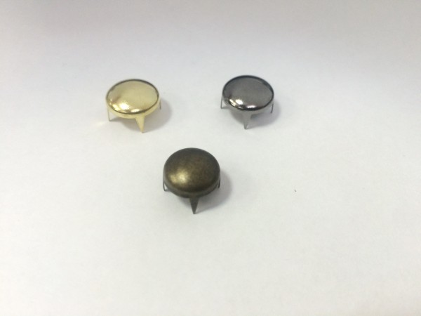 Украшения металлические на шипах круглые 11.5мм цв.никель(в упак.2500шт)