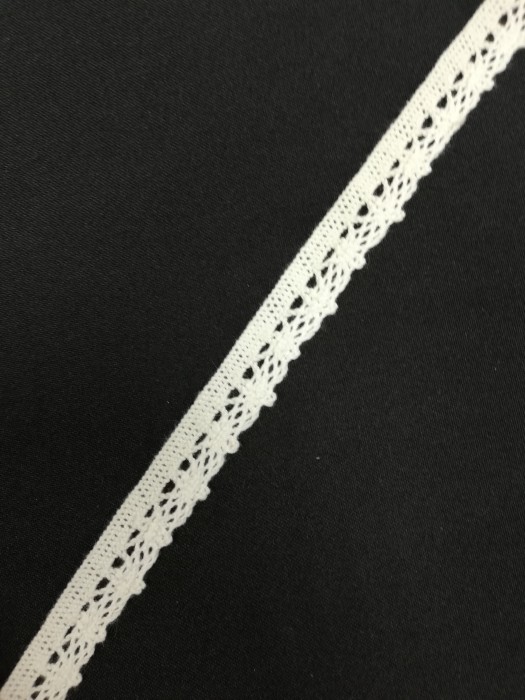 400 Кружево вязаное хлопок шир.1,3см цв.белый(в упак.30м)