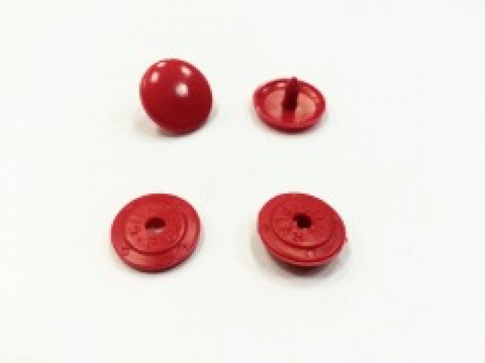 Кнопка пластиковая 10.5мм цв.красный(в упак.1000шт)