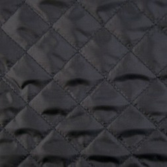 Стеганый шерстипон на нитке 200г/м подклад 190Т 150см со спанбондом цв.черный(в рул.50м)
