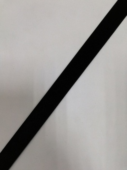 Бархатная лента 20мм цв.черный(в рул.100м)