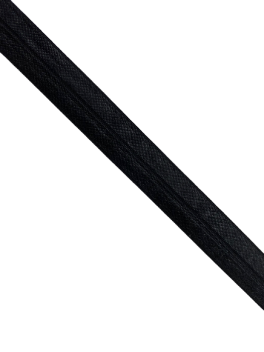 0450KTP Резинка окантовочная блестящая 20мм цв.черный(в рул.100м)