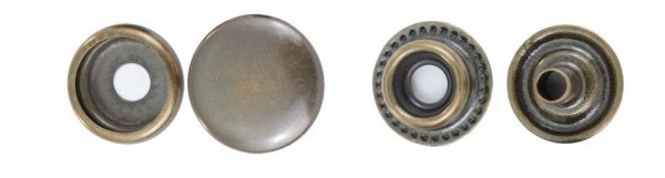 Кнопка стальная №61 15мм цв.антик(в упак.720шт)