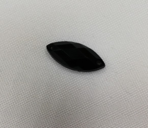 1865 Стразы кристальные пришивные 20*9мм Black(в упак.720шт)