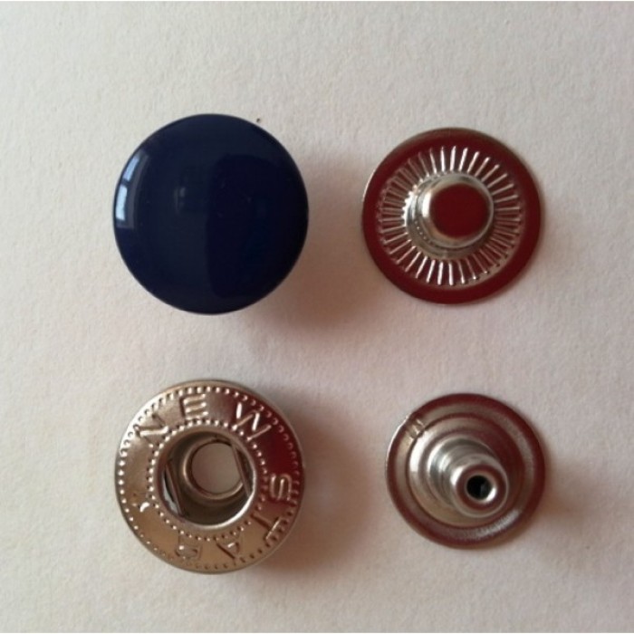 Кнопка стальная VT-2 9.5мм цв.т.синий(в упак.1440шт)