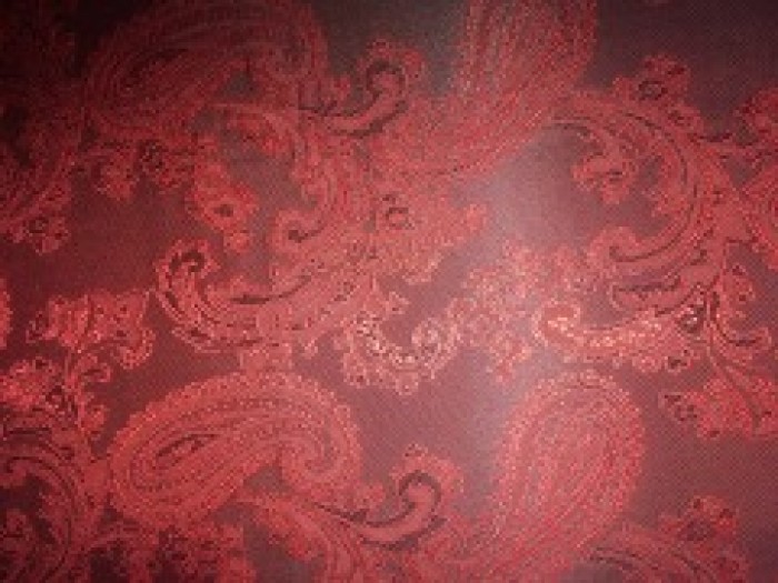 10 Ткань подкладочная жаккардовая огурчики 210Т 150см цв.бордовый(в рул.100м)