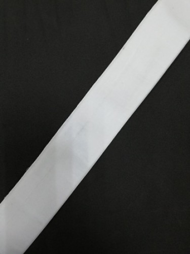 Бархатная лента эластичная 40мм цв.белый(в рул.~50м)
