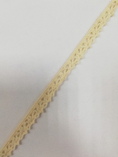 004-4СТ Кружево вязаное хлопок шир. 0,5см цв.кремовый(в упак.30м)
