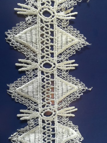 GBM 1 Кружево вязаное полиэстер шир.8,5 см цв.белый(в рул.9м)