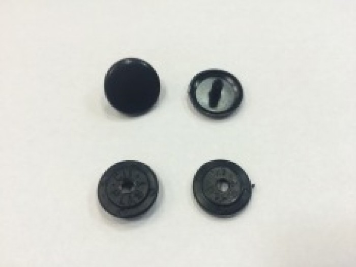 Кнопка пластиковая 13мм цв.черный(в упак.1000шт)