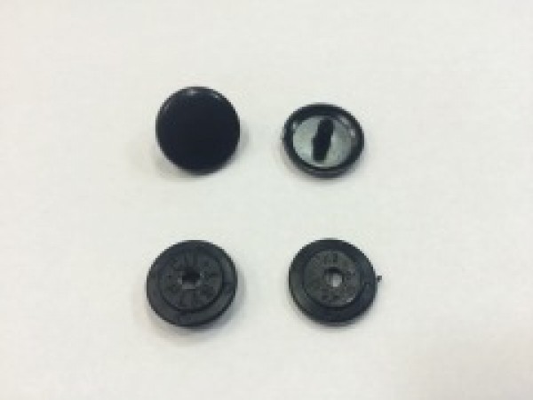 Кнопка пластиковая 15мм №322 цв.черный(в упак.500шт)