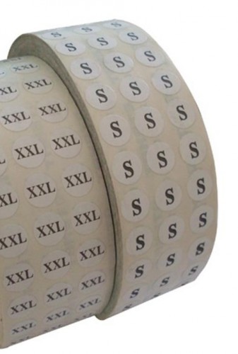 XS Размерники на самоклеящейся бумаге цв.белый(в рул.5000шт)