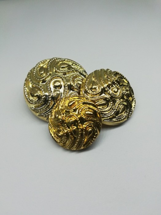 981B Пуговица металлизированная N24 15мм цв.золотой(в упак.1000шт)