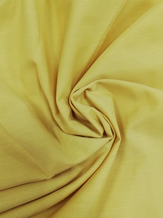 110-1455 Ткань хлопок дакрон однотонный 60%хлопок 40%полиэстер 150см цв.т.желтый(в рул.113 м)