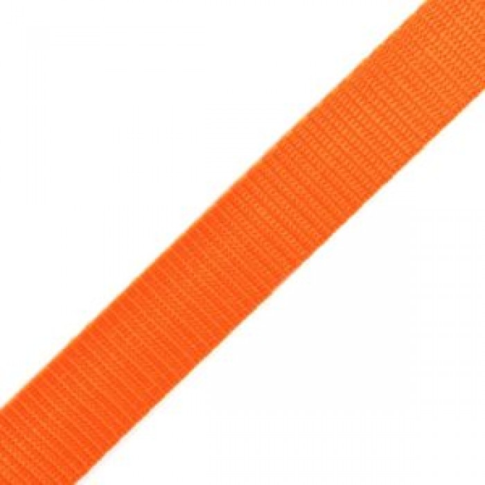 157 Стропа текстильная 25мм цв.оранжевый(в рул.100м)