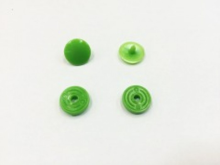 Кнопка пластиковая 15мм цв.зеленый(в упак.500шт)