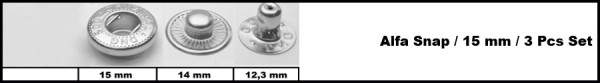 Нижние части нержавеющие для кнопок Alfa 15мм цв.никель(в упак.720шт)