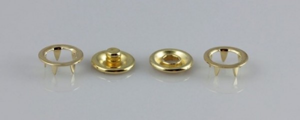 Кнопка нержавеющая трикотажная кольцевая 10,5мм цв.золото(в упак.1440шт)