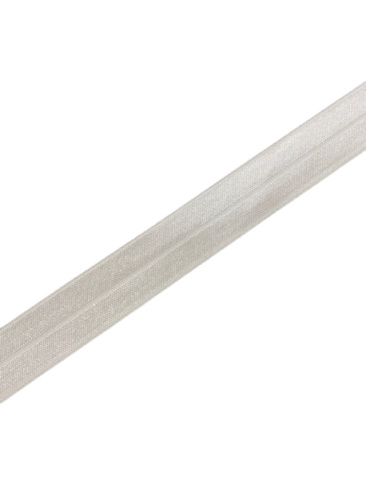 0450KTP Резинка окантовочная блестящая 15мм цв.белый(в рул.100м)