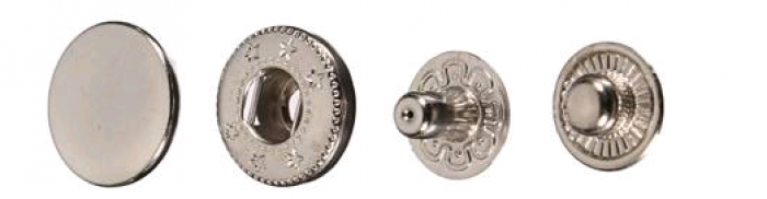 Кнопка стальная Alfa 15мм цв.ч.никель(в упак.720шт)
