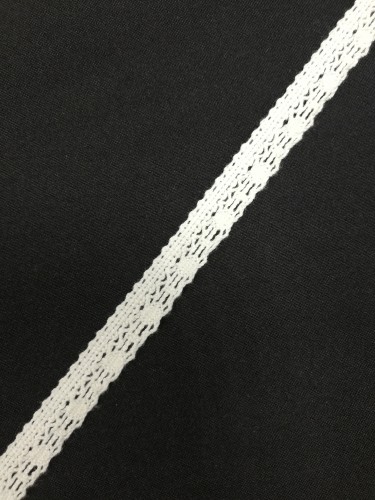 041 Кружево вязаное хлопок шир.1,3см цв.белый(в упак.30м)