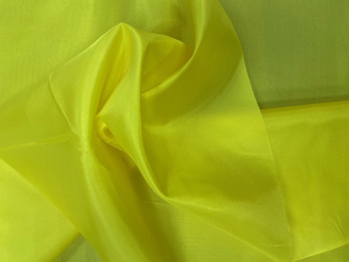 1028(14-0852) Ткань подкладочная однотонная 210Т 100%ПЭ 150см цв.желтый(в рул.100м)