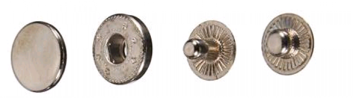 Кнопка нержавеющая №54 12.5мм цв.ч.никель(в упак.1440шт)