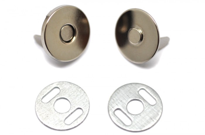 7405-0001 Кнопка магнитная стальная 14*3мм цв.никель(в упак.200шт)