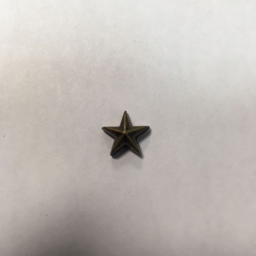 Заклепка звезда металлические на гвоздике 10мм цв.антик(в упак.5000шт)