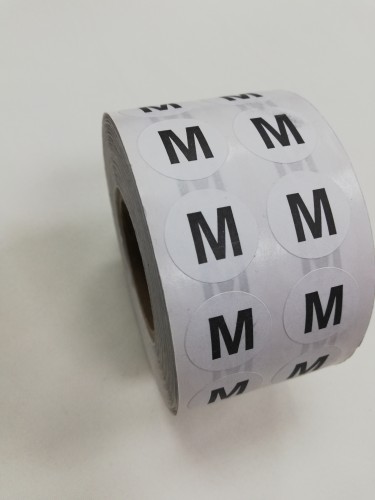 M Размерники на самоклеящейся бумаге цв.белый(в рул.5000шт)