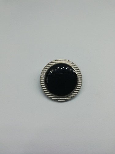 1111У Пуговица металлизированная №24 15мм цв.черн.никель(в упак.1000шт)