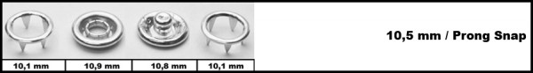 Кнопка нержавеющая трикотажная закрытая 11,5мм цв.никель(в упак.1440шт)