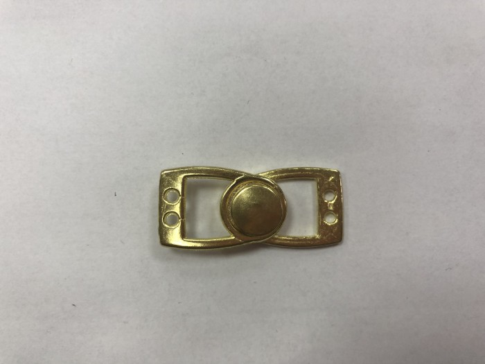Кнопка пришивная нержавеющая Alfa10мм цв.золото(в упак.100шт)