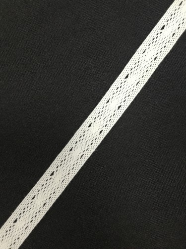 212 Кружево вязаное хлопок шир.1,7см цв.белый(в упак.30м)
