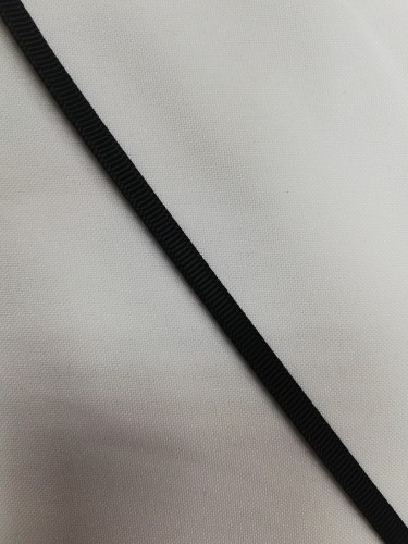 Репсовая лента блестящая 06мм цв.черный(в рул.100м)