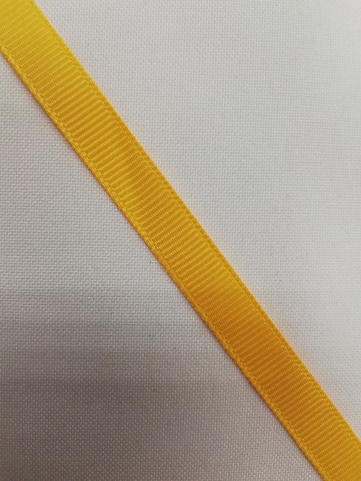 Репсовая лента блестящая 10мм цв.14-0951 желтый(в рул.100м) .