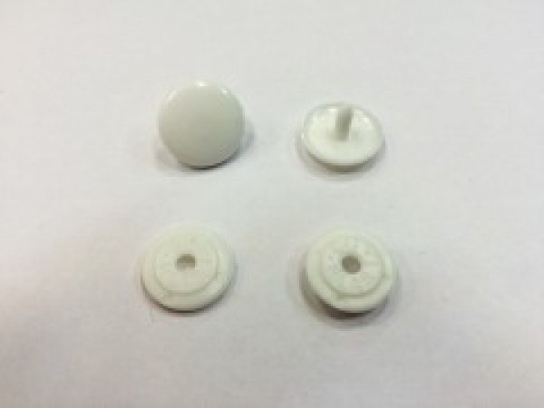 Кнопка пластиковая 10,5мм цв.белый(в упак.1000шт)