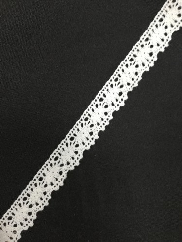 0029S Кружево вязаное хлопок цв.белый(в упак.7м)