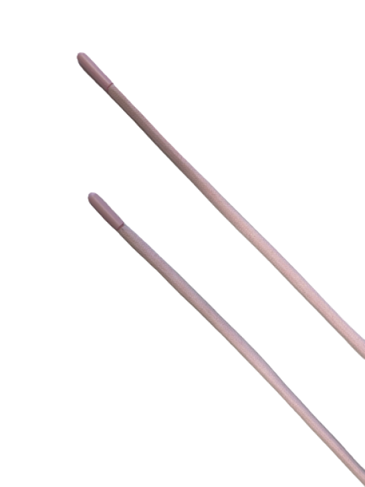 Шнур с наконечником хлопковый 06мм круглый 120см цв.светло-розовый(в упак.50шт)
