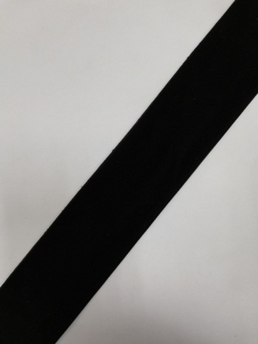 Бархатная лента 50мм цв.черный(в рул.50м)