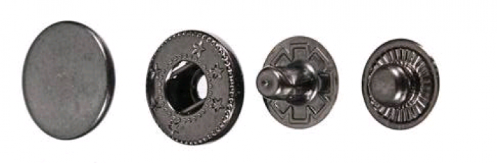 Кнопка стальная Alfa 15мм цв.оксид(в упак.720шт)