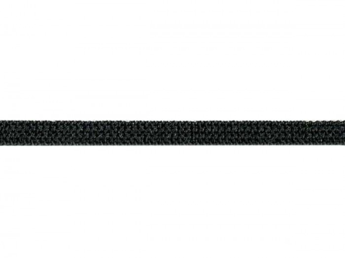 Резинка вязаная стандартная 006мм цв.черный(в рул.100м)