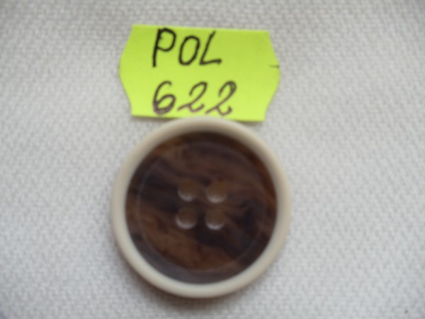 622POL Пуговица №36 23мм цв.коричневый(в упак.500шт,в кор.№411)