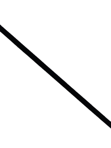 1535 Бельевая резинка округленная 05мм цв.черный(в рул.100м)