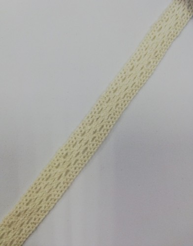 0035СТ Кружево вязаное хлопок шир.1см цв.кремовый(в упак.30м)