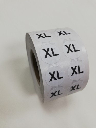 XL Размерники на самоклеящейся бумаге цв.белый(в рул.2500шт)